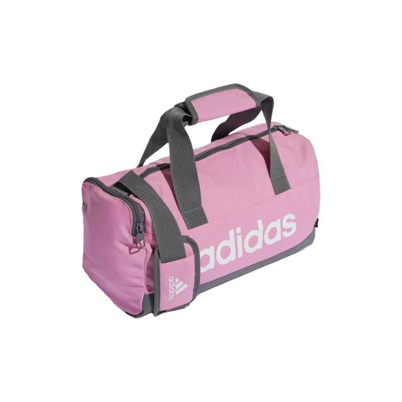 Adidas Polyester Travel Bag Unisex Pink & Gray & White-1