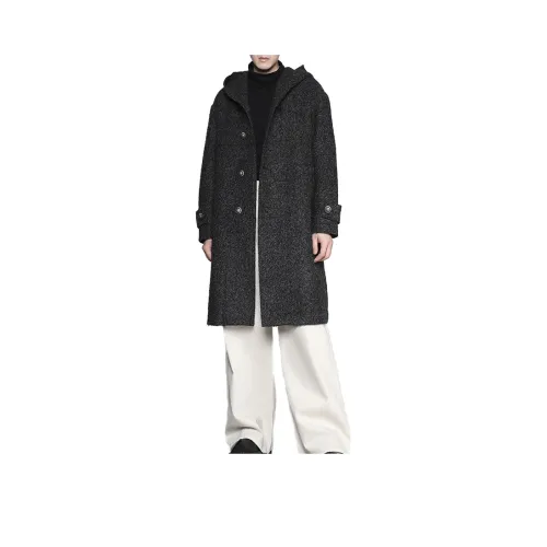 RAYSHOW Coats Men Black