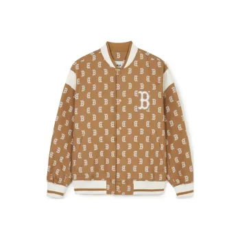 MLB SS24 Boston Red Sox Baseball Jacket Unisex Khaki