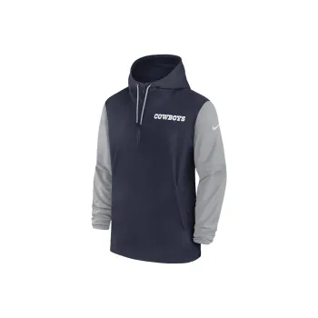 Nike Dallas Cowboys Sideline Pre Game Player Men's Nike Nfl 1/2 Zip Hooded Jacket