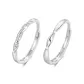 Plain Band with Diamond Best Friend Ring[S999 Fine Silver]
