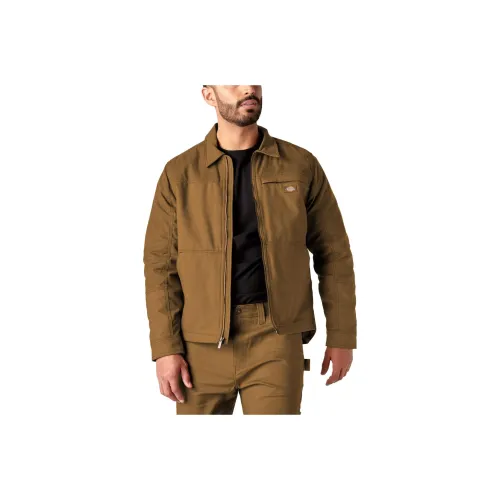 Dickies Waxed Canvas Service Jacket Jackets Coats Men's Brown