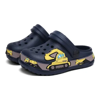 XMISTUO Men's Platform Cartoon Excavator Clogs Unicorn Home EVA Slip Resistant Casual Cute Slippers