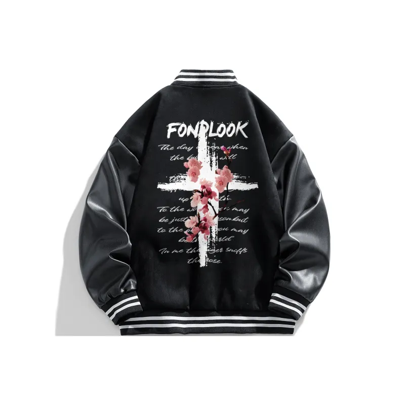 FONDLOOK Baseball Jacket Unisex-0