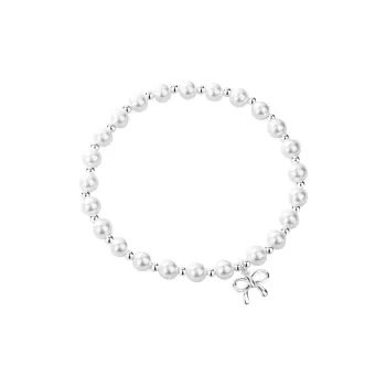 ICEKID S925 Silver, Faux Pearl Bracelets Women's