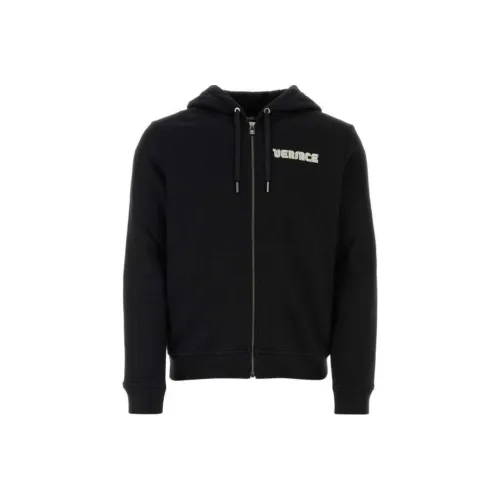 VERSACE Zip Up Drawstring Hoodie