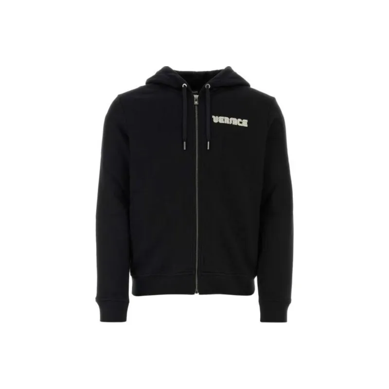VERSACE Zip Up Drawstring Hoodie-0