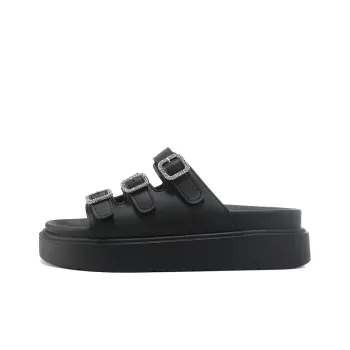 OMS Slide Slippers Women's Black/Beige