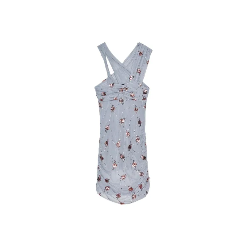 ZARA Sleeveless Dress Women's Light Blue-1