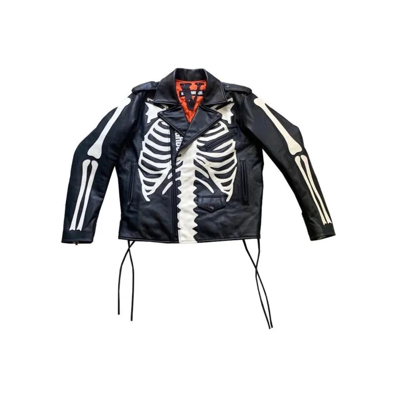 NEIGHBORHOOD X Vlone Skeleton Leather Jacket-0