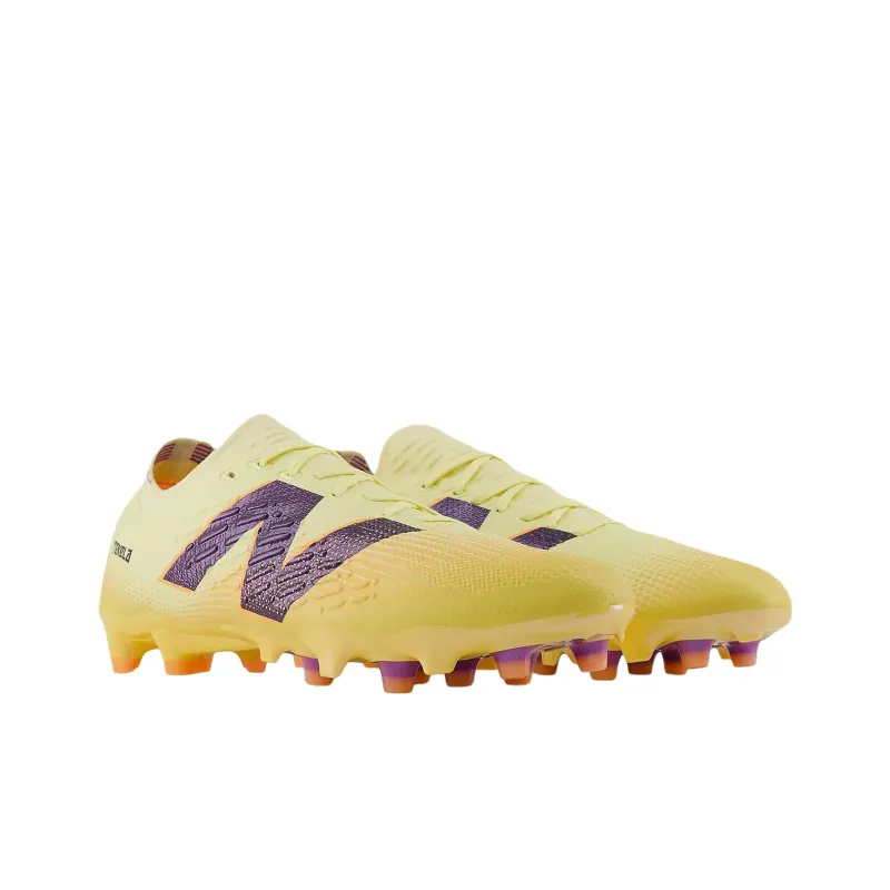New Balance FG Rubber Long Studs Anti Slip Wear Resistant Soccer Shoes Unisex Yellow-2