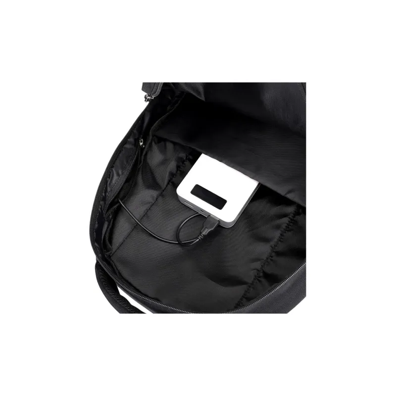 H YXIANG Oxford Backpack Regular Unisex Black/Dark Blue/Burgundy-2
