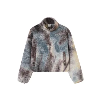 CONP Velvet feel Coat Unisex Tie Dye