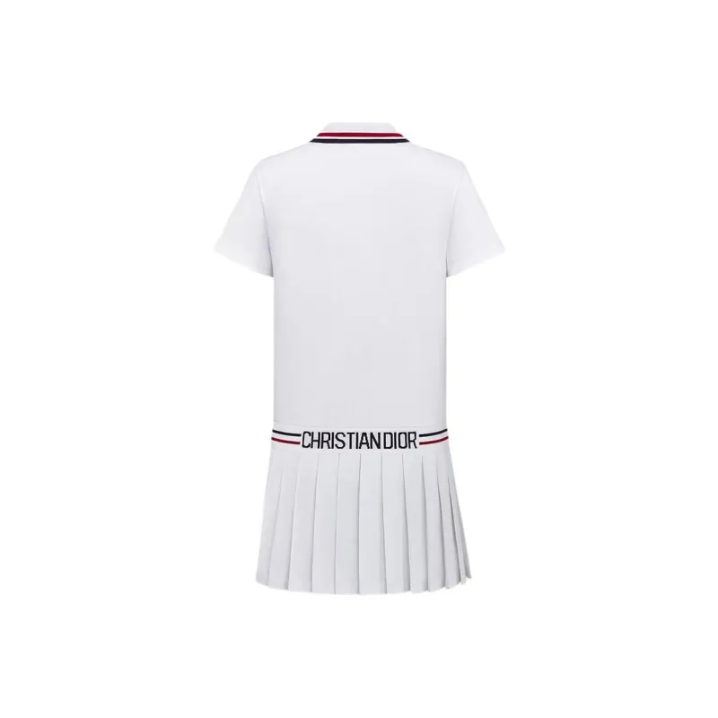 DIOR SS25 Short Sleeved Dress Women's White-1