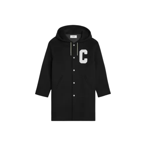 CELINE College Long Parka In Double face Wool