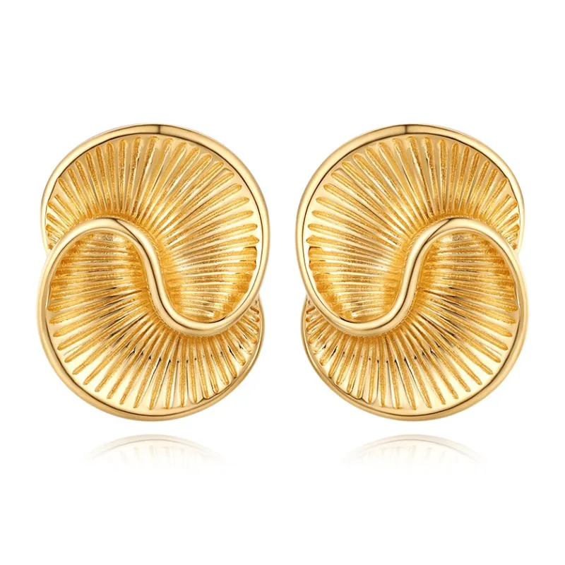 VIGG S925 Silver Stud Earrings Women's-0