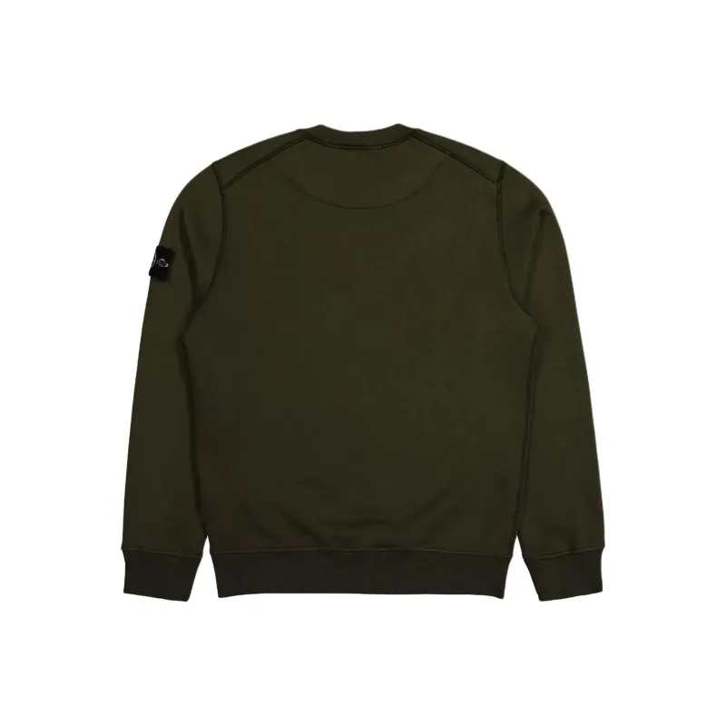 STONE ISLAND Organic Cotton Fleece Crewneck-1