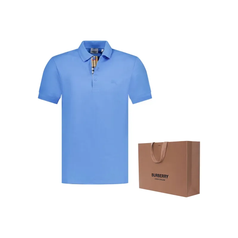 Burberry Polo Shirts Men Blue-1