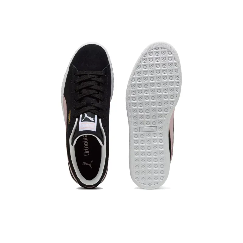 PUMA Suede Classic Anti Slip Wear Resistant Low Top Skateboard Shoes Women's Black Pink-3