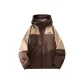 Wind Sand Yellow/Coffee Brown[Single Layer Windbreaker Jacket]