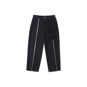F426 Straight Jeans Unisex Washed Black