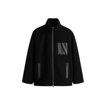 H&M Velvet feel Coat Men's Black