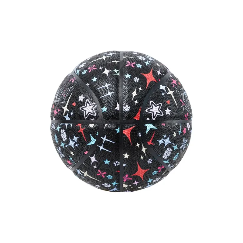 Kuangmi PU Basketball Black Multicolor Size 7 Street Unisex-3
