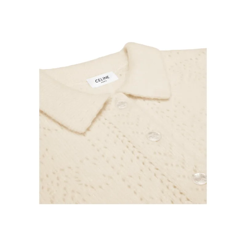 CELINE Cardigan In Pointelle Cashmere-2