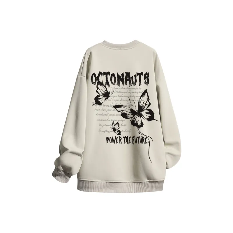 Small Columns Under The Sea Sweatshirt Unisex Light Gray-23