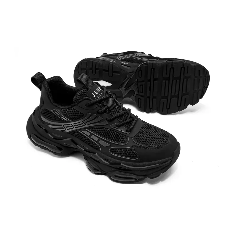 JEEP SPIRIT Shock Absorbers Slip Resistant, Abrasion Resistant, Lightweight Chunky Sneakers Men's Graphite Black-5