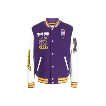 PHILIPP PLEIN SS23 Baseball Jacket Men's Purple