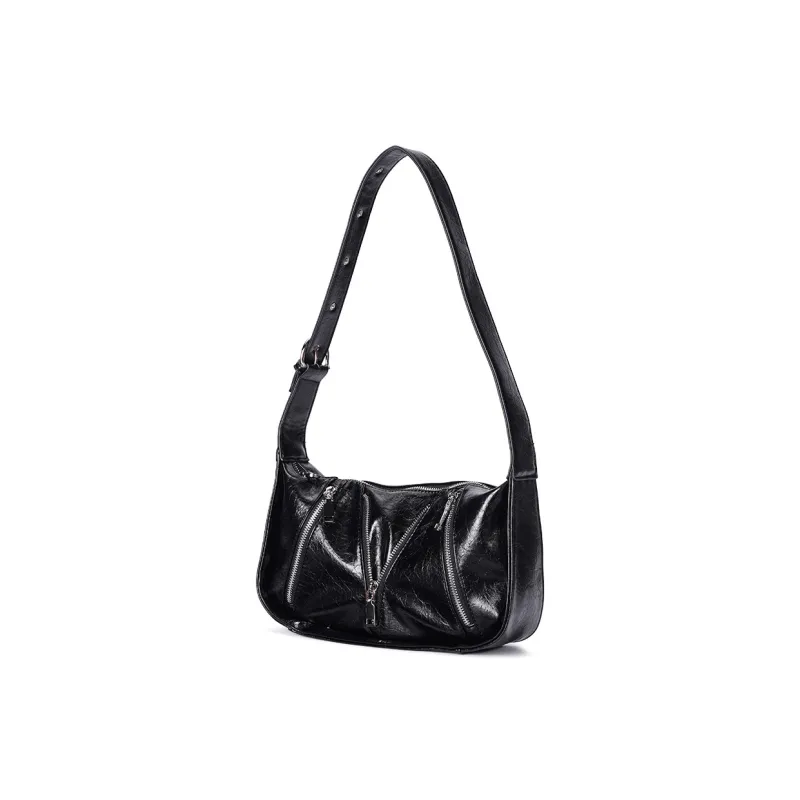 Dubaolu Synthetic Leather Portable Underarm Shoulder Bag Women's White/Silver/Black-16