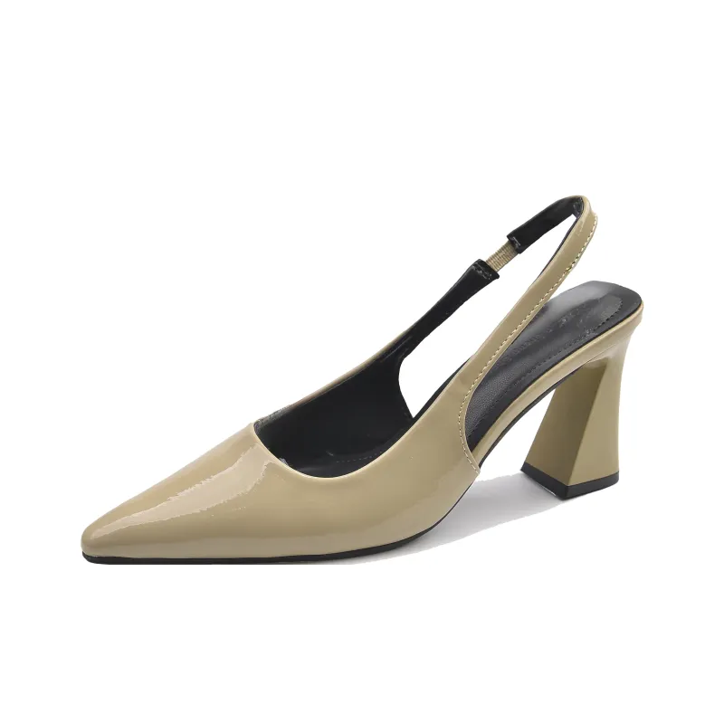 CZRSK Chunky Heel High Heels Women's-2