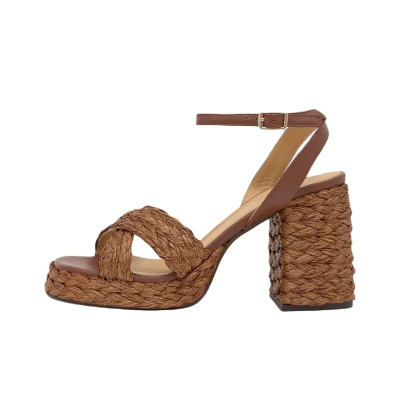 Castañer Valeriette One Strap Sandals 10cm Women's Brown-0