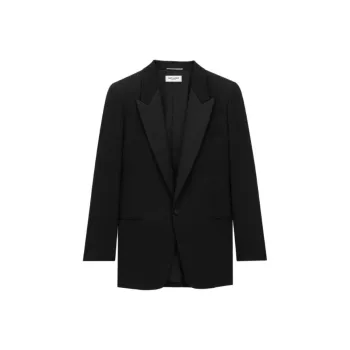 SAINT LAURENT Single Breasted Tuxedo Blazer