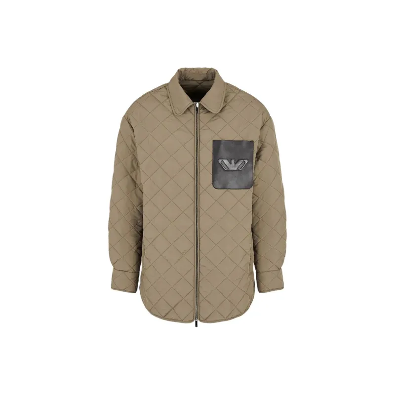 EMPORIO ARMANI Logo embossed Quilted Jacket-0