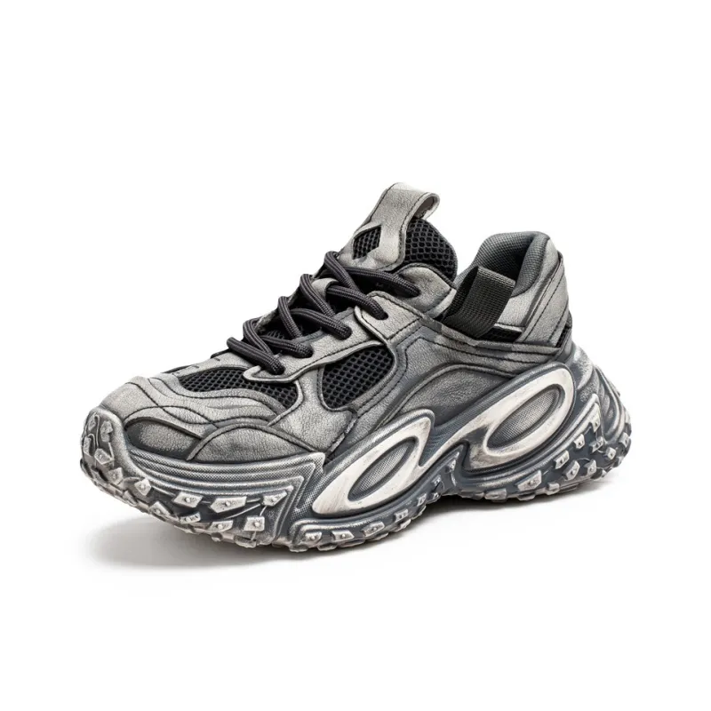 HACKBUTEER Cushioning, Slip Resistant, Abrasion Resistant, Height Increasing Low Top Chunky Sneakers Men's Box Included-14