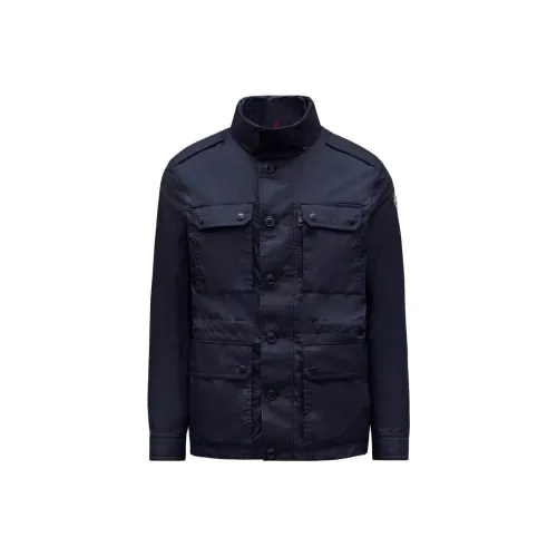 Moncler Lez Rain Jacket Jackets Coats Men's Marine Blue
