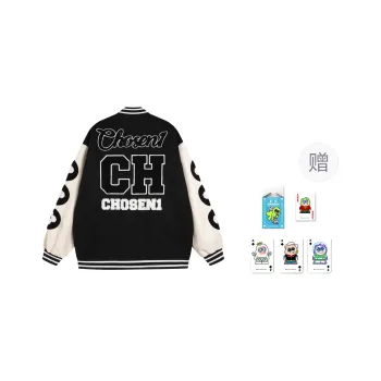 CHOSEN1 CH Single Breasted Baseball Jacket Unisex