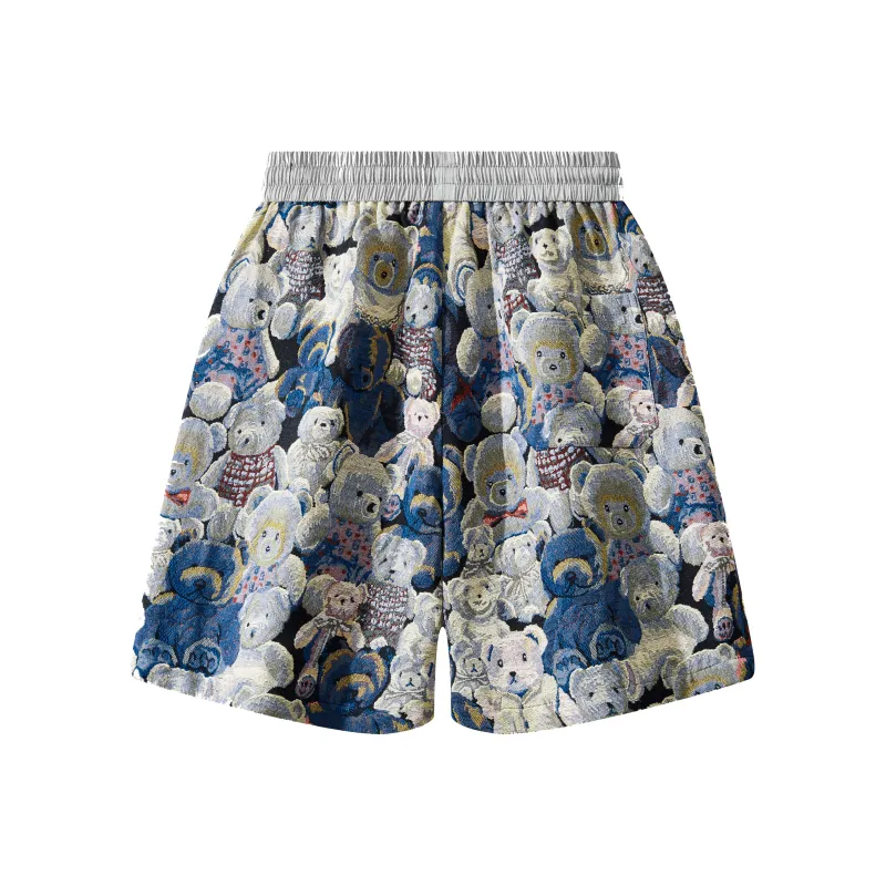 Paddy Julia Casual Shorts Unisex Blue Bear-1