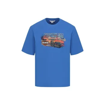 URBAN REVIVO T Shirt Men's Purple Blue