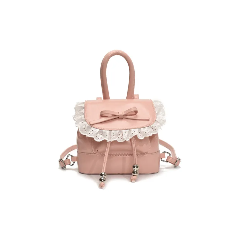 PINK·LAND PU Backpack Regular Women's White/Pink/Purple/Black/Yellow-8