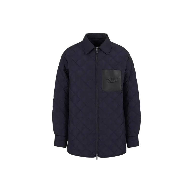 EMPORIO ARMANI Diamond quilted Nylon Blouson With Logo Pocket-0