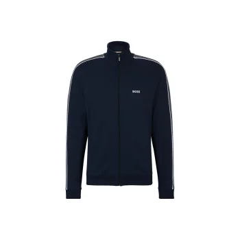 HUGO BOSS Logo print Zip up Cardigan