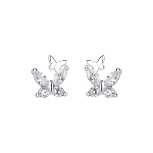 QIANFANGDAHUANGYE 925 Sterling Silver, Alloy Stud Earrings Women's