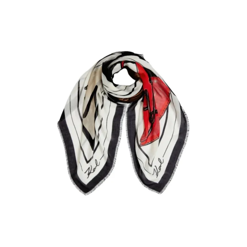 KARL LAGERFELD Modal, Silk Scarves Women's Multicolor-1