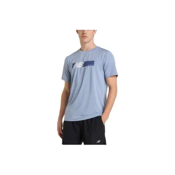 New Balance SS25 BOX LOGO PERFORMANCE T Shirt Men's Blue