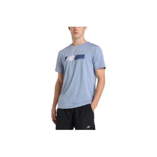 New Balance SS25 BOX LOGO PERFORMANCE T Gold Men's Blue