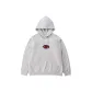 Light Gray * Red Print