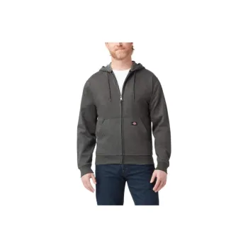 Dickies Midweight Fleece Zip Hoodie Jackets Coats Men's Dark Gray
